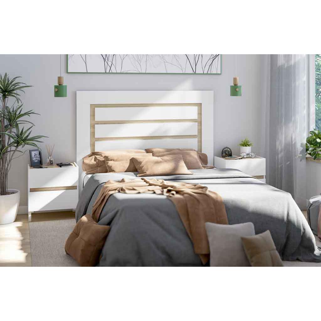 dormitorio matrimonio mesitas blanco roble