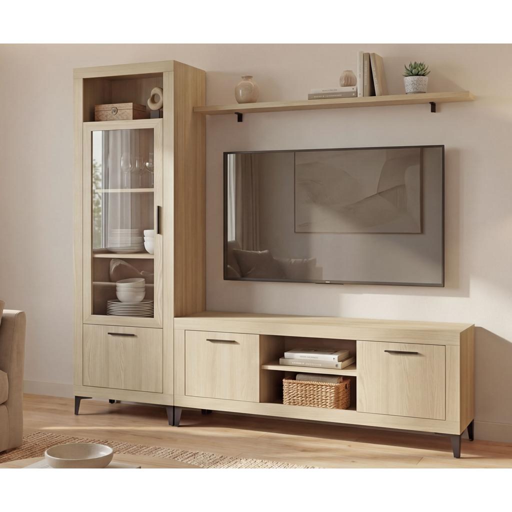 composicion mueble 200 cm roble pequeño