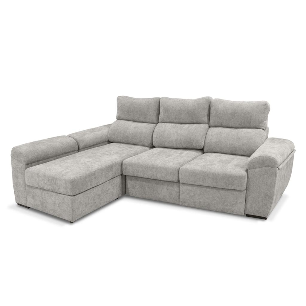 sofa chaiselongue 3 plazas beige gris tierra
