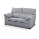 sofa 3 + 2 plazas en gris cabezal reclinable