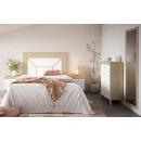 dormitorio blanco lineas rectas moderno roble madera
