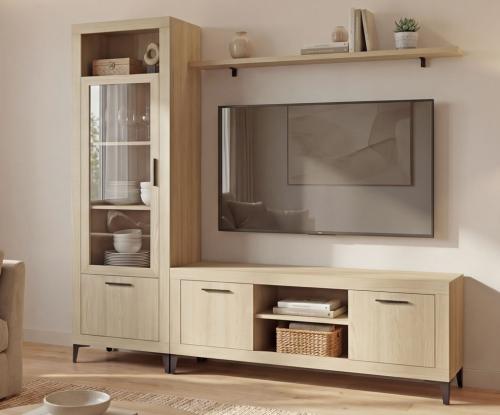 composicion mueble 200 cm roble pequeño