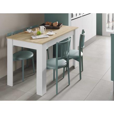 Mesa De Comedor En Blanco Artik Y Roble Canadian | Rapimueble