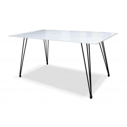 Mesa De Comedor Con Tapa Efecto Marmol | Rapimueble